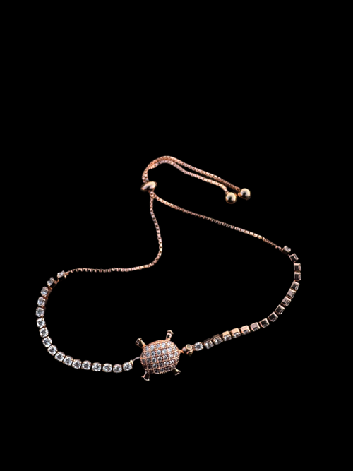 18k Rose Gold Filled Bracelet  - Rose Tortue